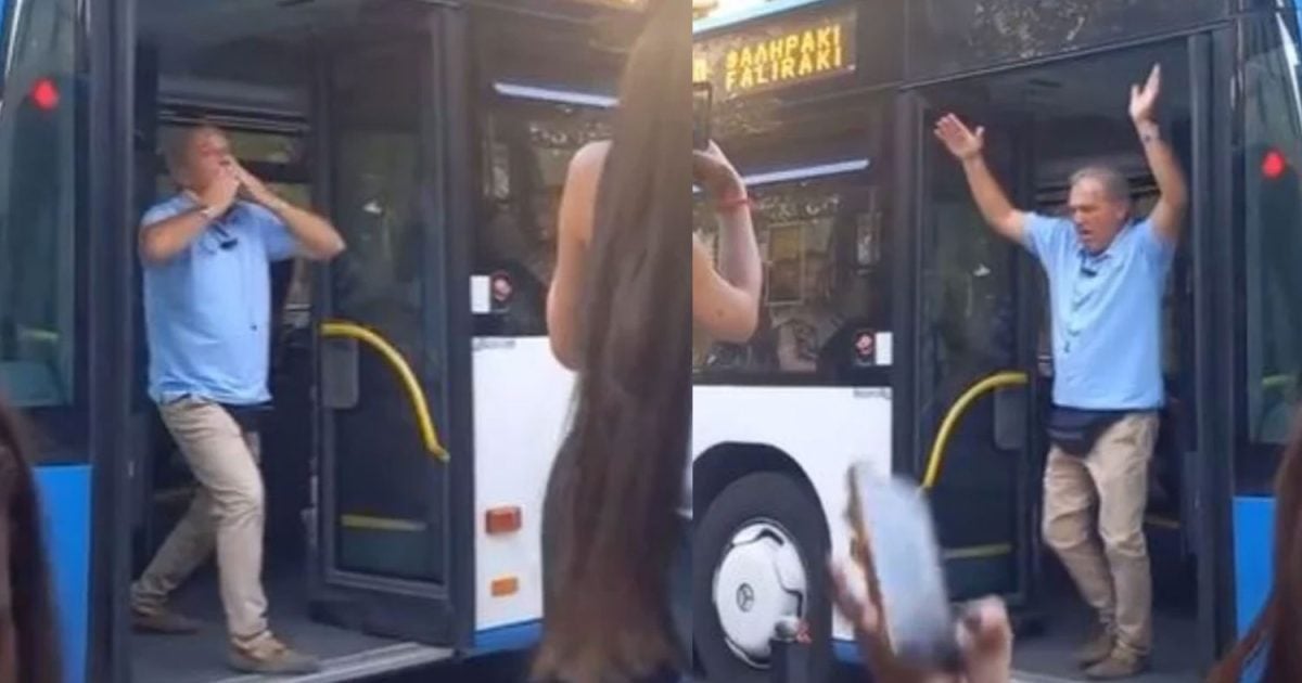 O πιο γλεντζές Έλληνας οδηγός λεωφορείου: Άφησε το τιμόνι και έπιασε το τσιφτετέλι
