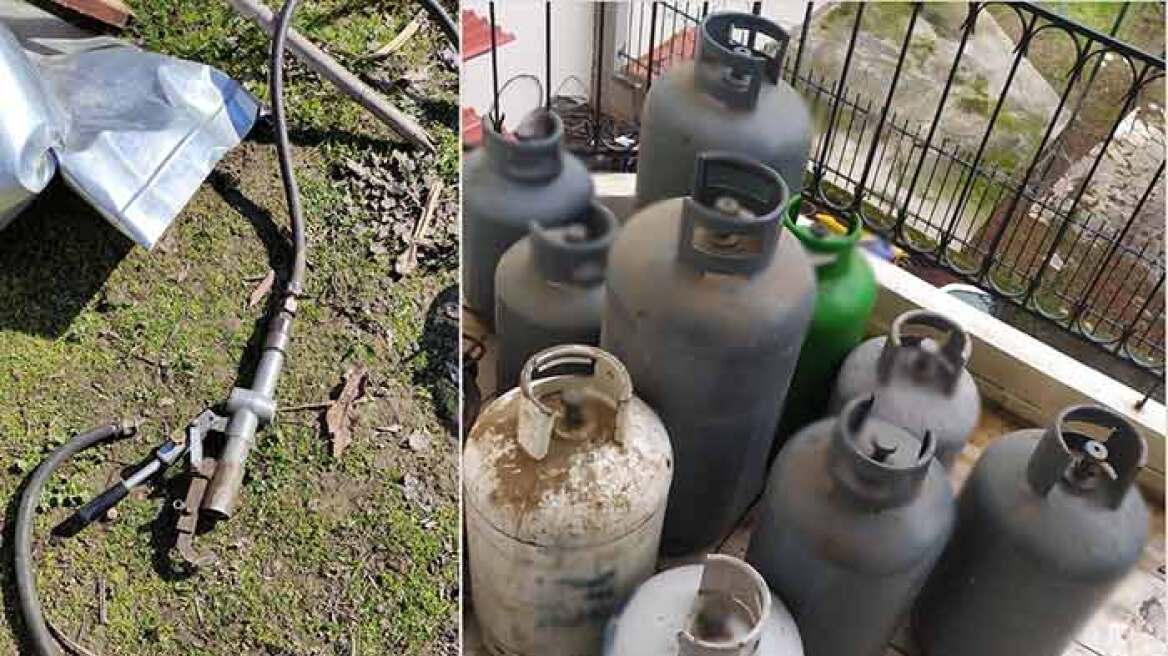 Παράνομο εμφιαλωτήριο υγραερίου σε σπίτι στη Λαμία