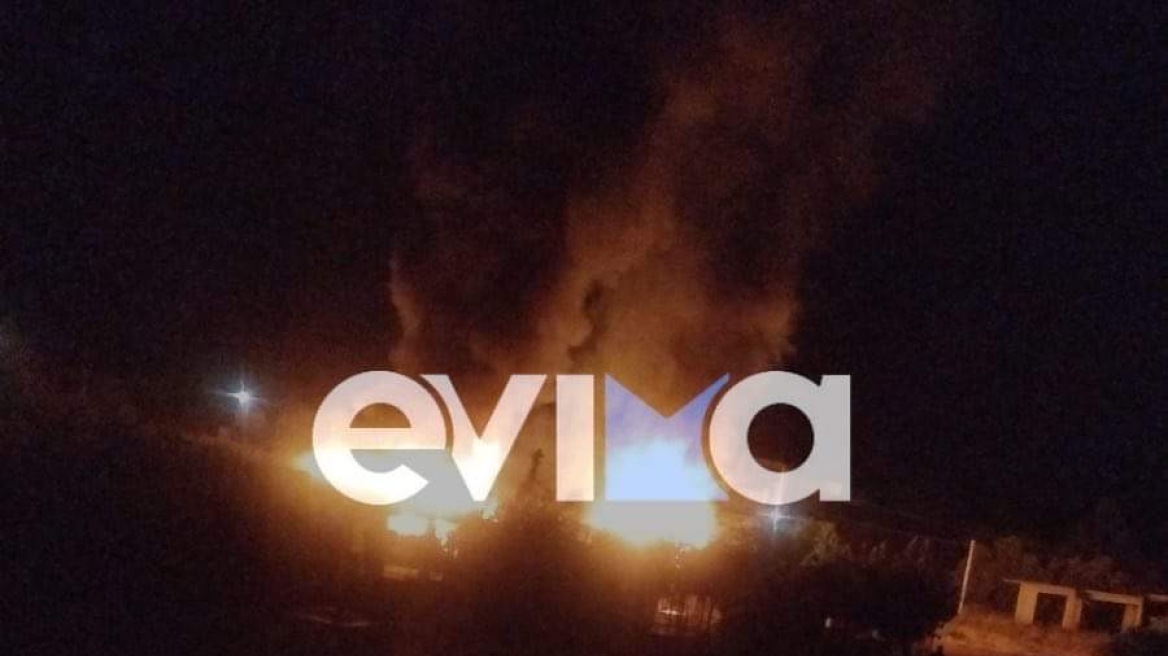 Χαλκίδα: Φωτιά στον οικισμό Χαραυγή δίπλα σε σπίτια