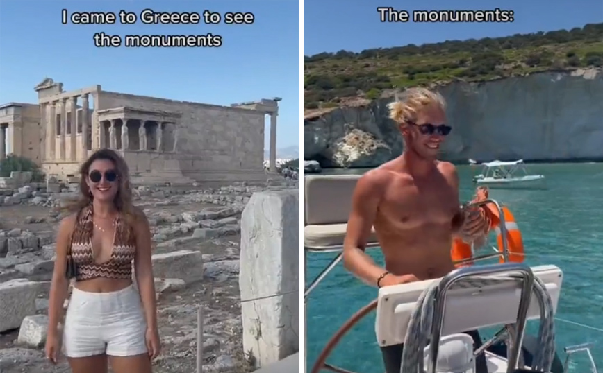 Tουρίστριες στο TikTok αποθεώνουν τους Έλληνες άντρες – «Ήρθαμε να δούμε τα… μνημεία» 