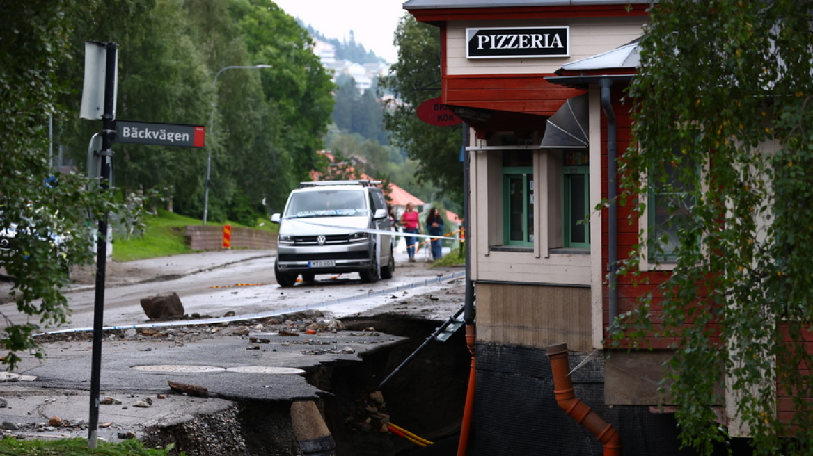 «Σάρωσε» Νορβηγία και Σουηδία η καταιγίδα Χανς: Πλημμύρες και κατολισθήσεις
