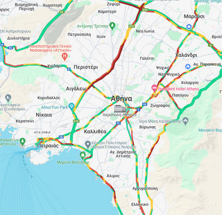 Κόκκινος ο χάρτης με την κίνηση στους δρόμους – Πού υπάρχουν προβλήματα